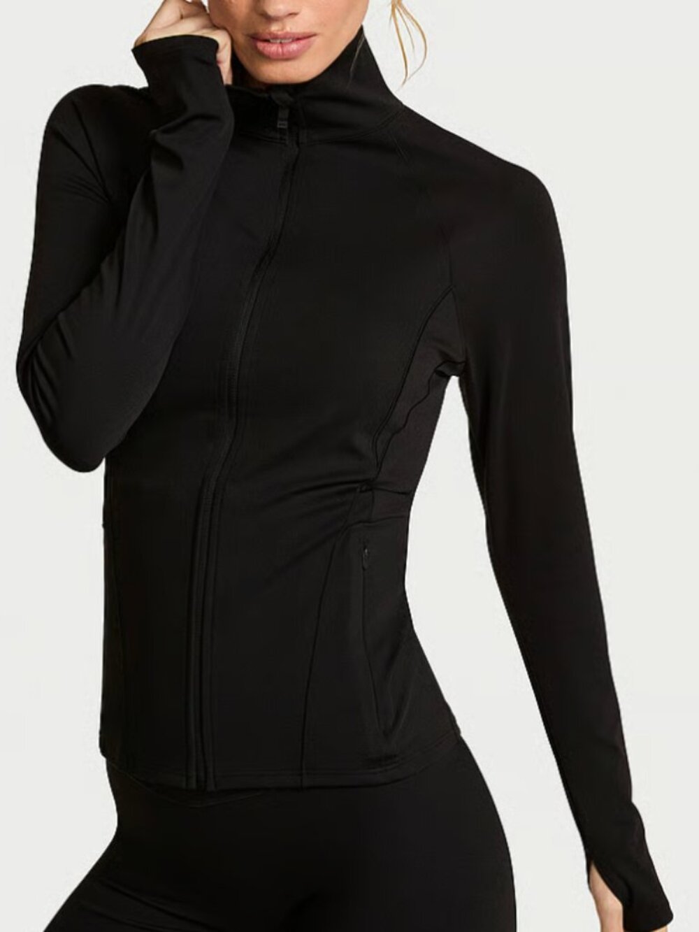 🖤 VSX Victoria's Secret Elevate Full Zip Jacket Black Women's XL Activewear